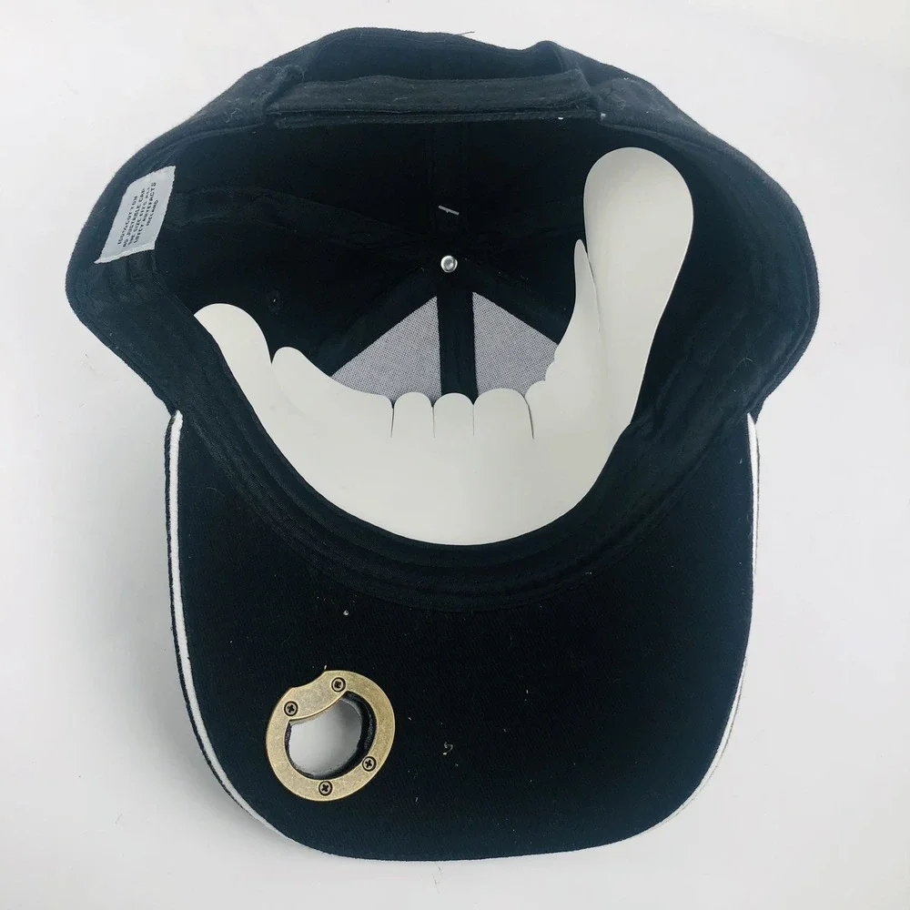 Boston Drinking Cap Strapback Hat Bottle Opener Liffey Irish Ireland Black NWT